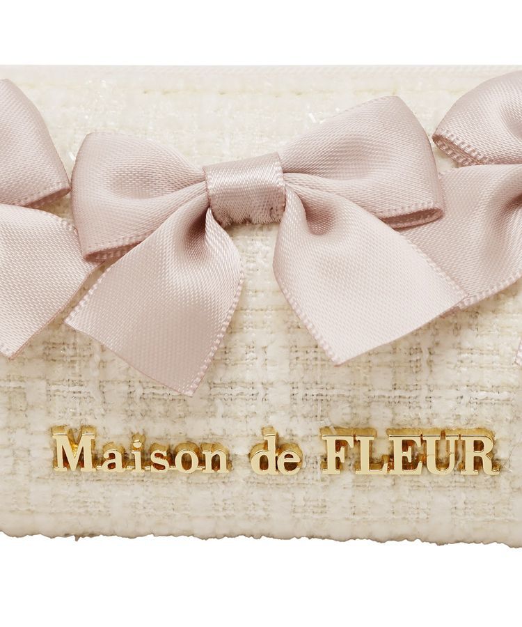 Maison de FLEUR「ツイードリボンロングポーチ」|ポーチ|