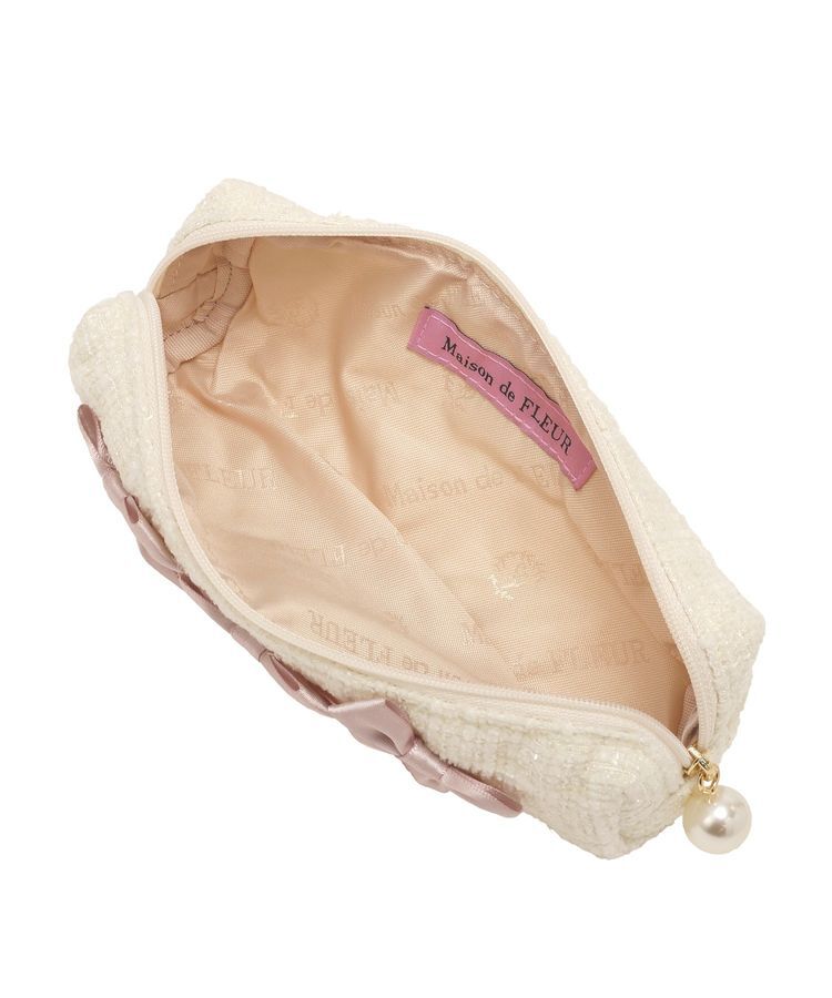 Maison de FLEUR「ツイードリボンロングポーチ」|ポーチ|