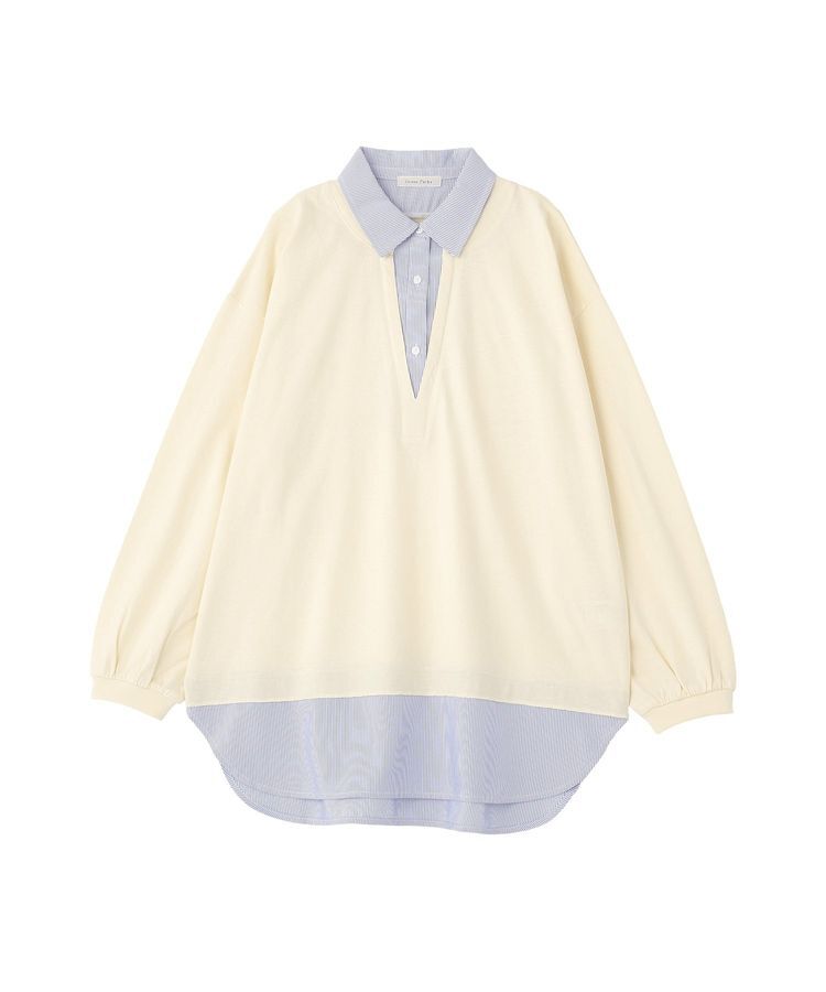 Green Parks「衿レイヤードッキングチュニック」|Tシャツ・カットソー|Off White