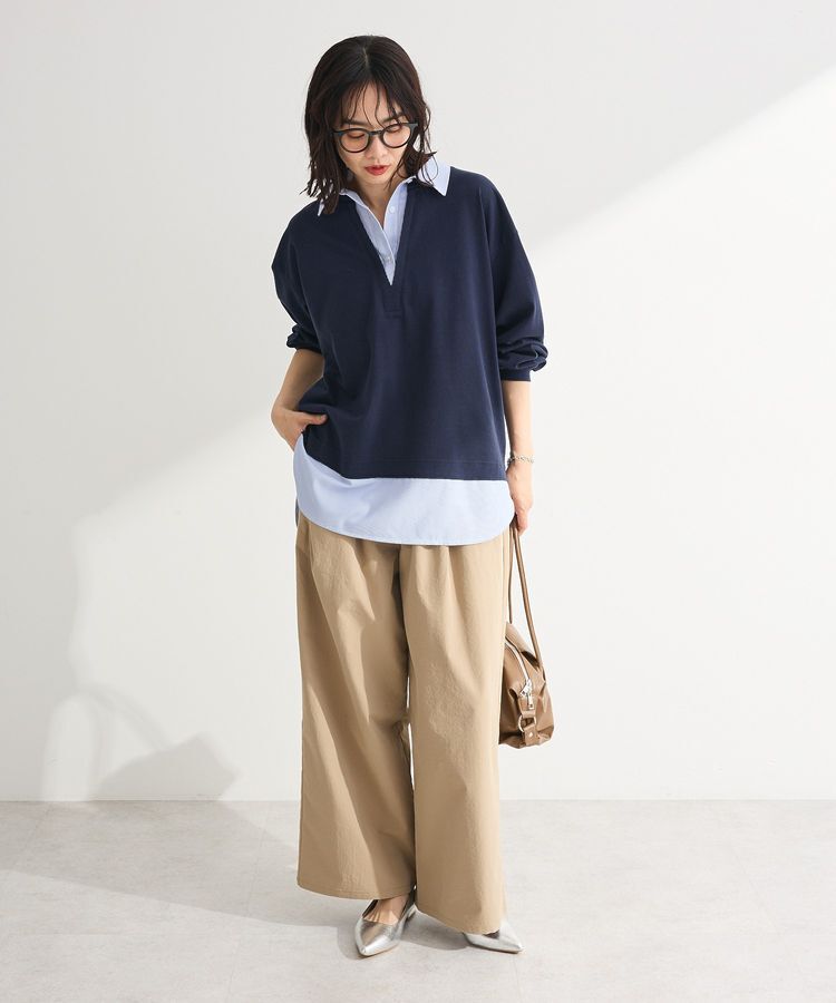 Green Parks「衿レイヤードッキングチュニック」|Tシャツ・カットソー|