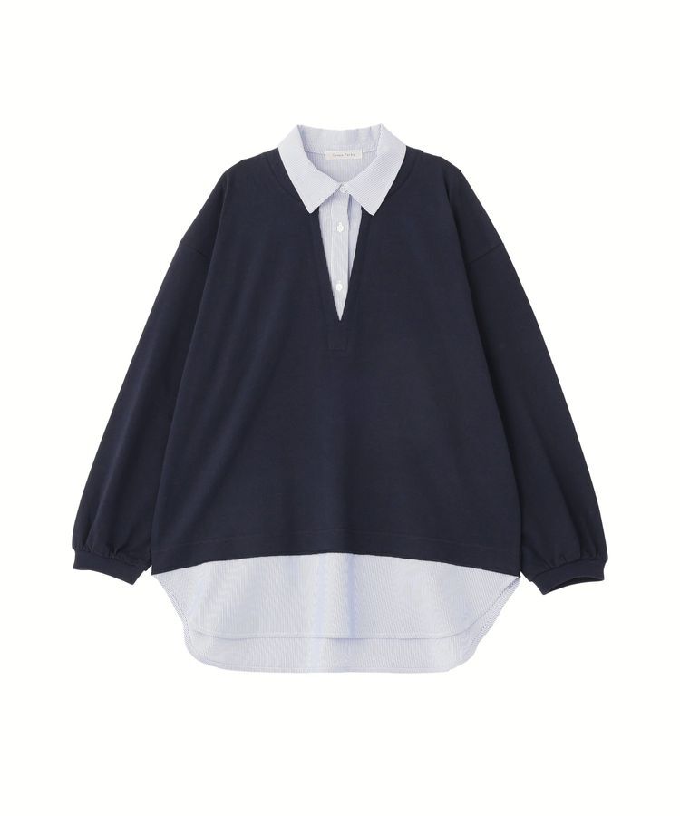 Green Parks「衿レイヤードッキングチュニック」|Tシャツ・カットソー|