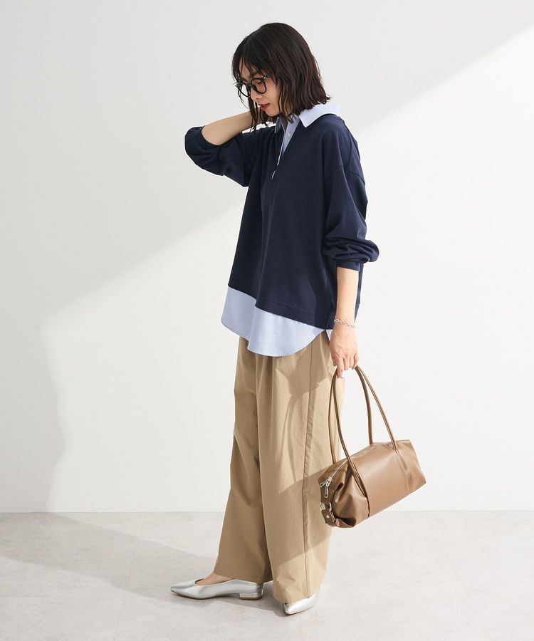 Green Parks「衿レイヤードッキングチュニック」|Tシャツ・カットソー|