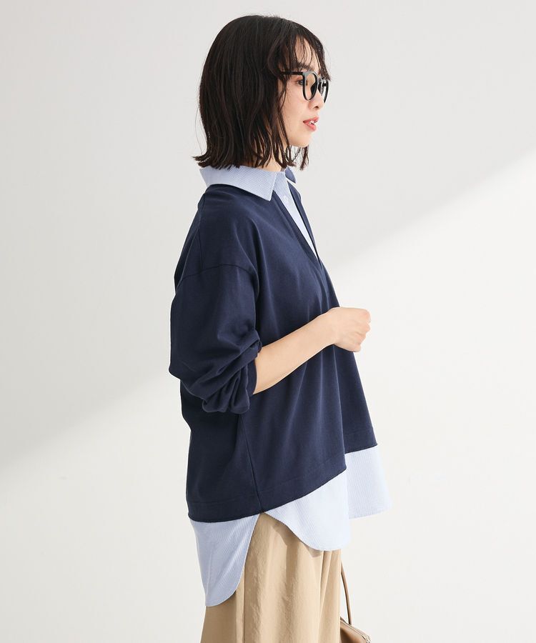 Green Parks「衿レイヤードッキングチュニック」|Tシャツ・カットソー|