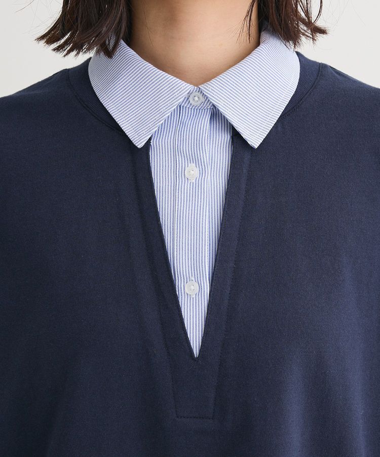 Green Parks「衿レイヤードッキングチュニック」|Tシャツ・カットソー|