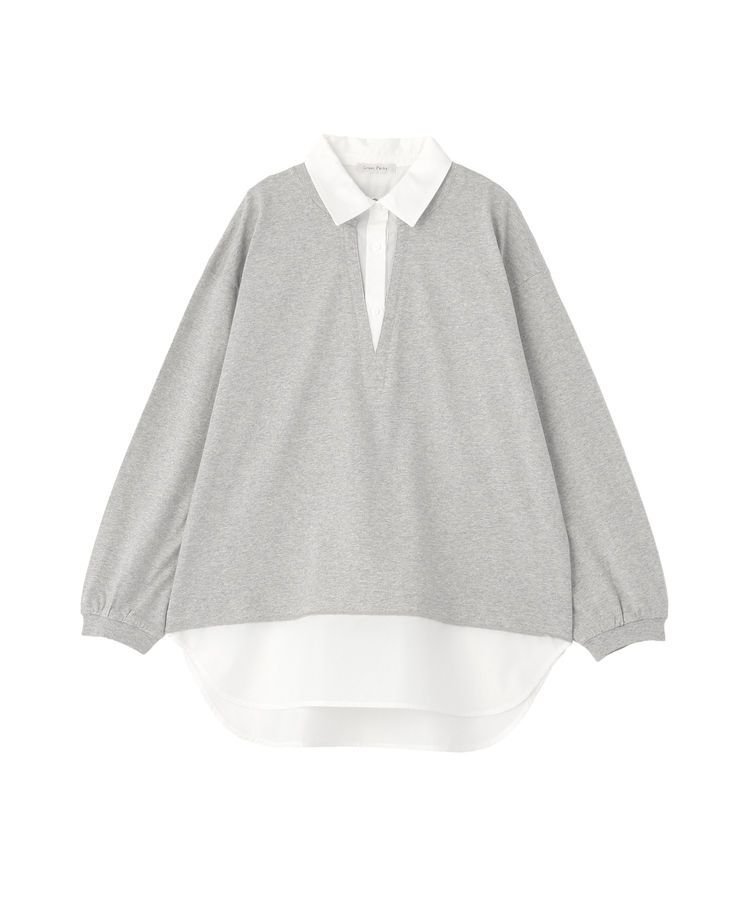 Green Parks「衿レイヤードッキングチュニック」|Tシャツ・カットソー|Gray Mixture