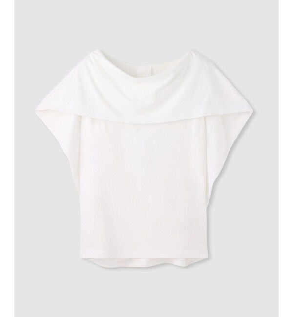 LOULOU WILLOUGHBY「【LOULOU WILLOUGHBY】ケープデコルテトップス」|Tシャツ・カットソー|ホワイト系