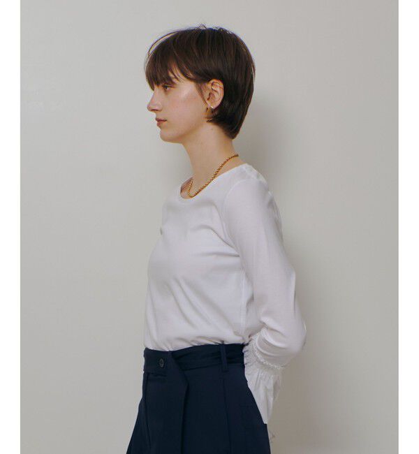 allureville「刺繍プリーツカフスプルオーバー」|Tシャツ・カットソー|