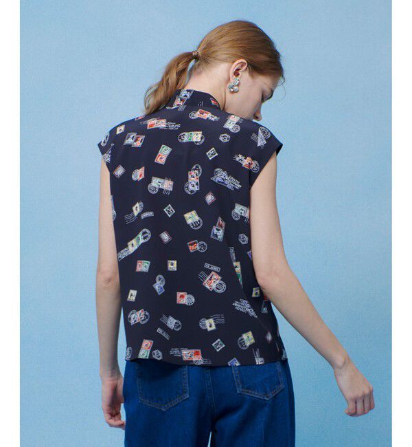 LOULOU WILLOUGHBY「WEB 一部店舗限定【LOULOU WILLOUGHBY】レタープリントリボンブラウス」|シャツ・ブラウス|