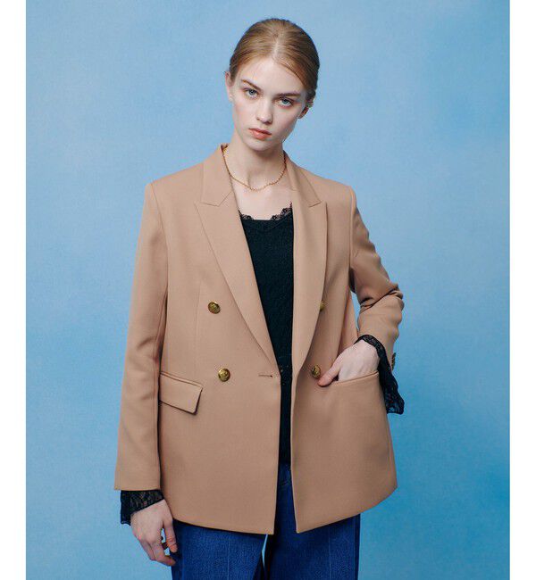 LOULOU WILLOUGHBY「【LOULOU WILLOUGHBY】ポリドビーダブルジャケット」|テーラードジャケット|