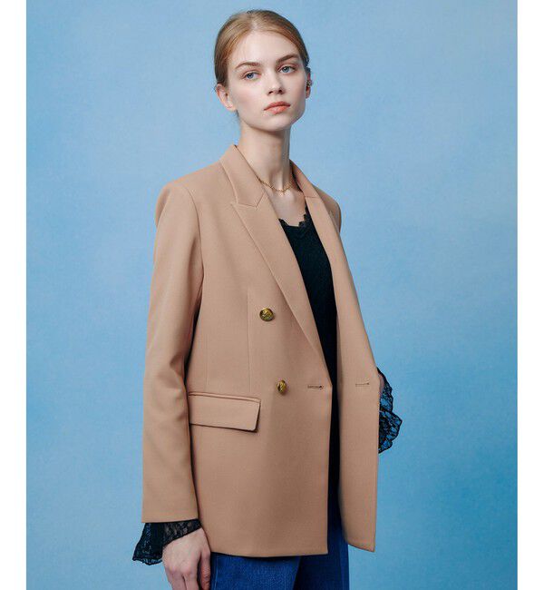 LOULOU WILLOUGHBY「【LOULOU WILLOUGHBY】ポリドビーダブルジャケット」|テーラードジャケット|