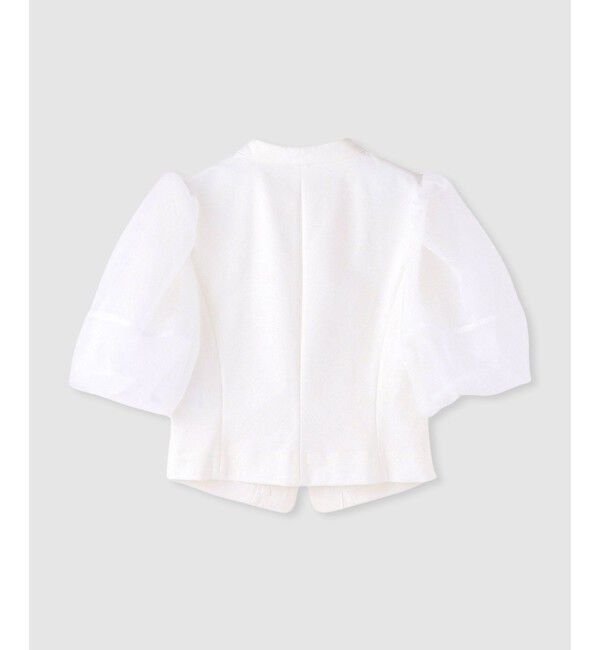 LOULOU WILLOUGHBY「【LOULOU WILLOUGHBY】ジレドッキングオーガンスリーブトップス」|Tシャツ・カットソー|