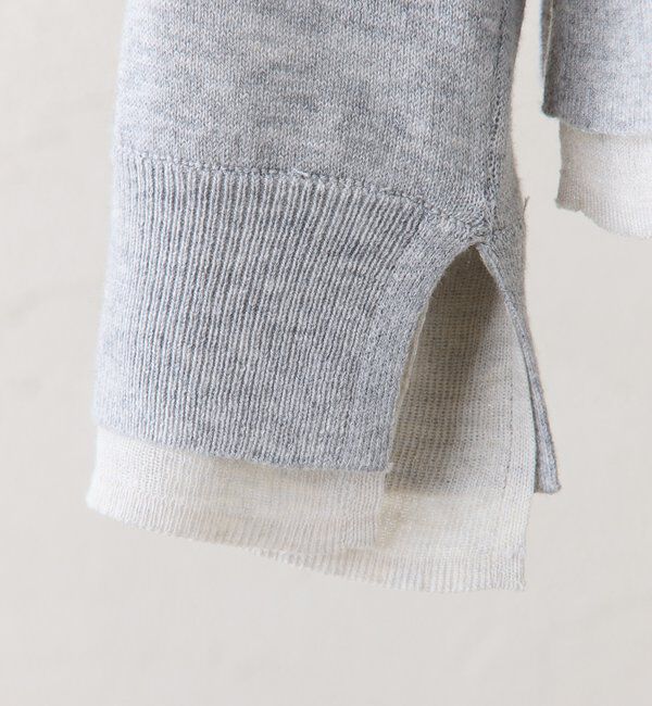  「レイヤード風配色ニットカーディガン」|カーディガン|