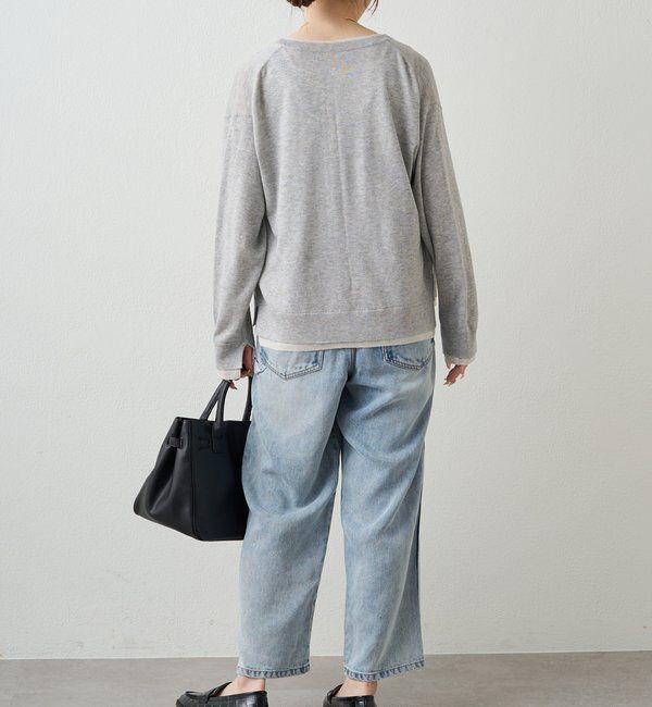  「レイヤード風配色ニットカーディガン」|カーディガン|