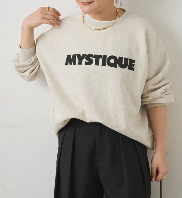  「レイヤード風スウェット」|プルオーバー|オートミール