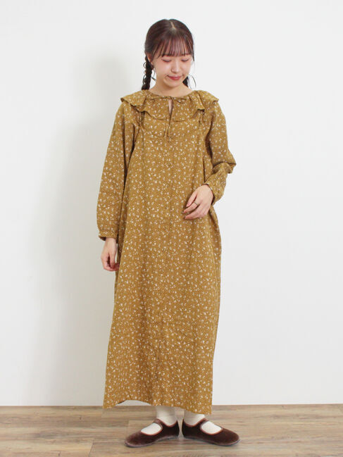 Samansa Mos2「【Slow linen】柄アソートフリルブラウス」|シャツ・ブラウス|