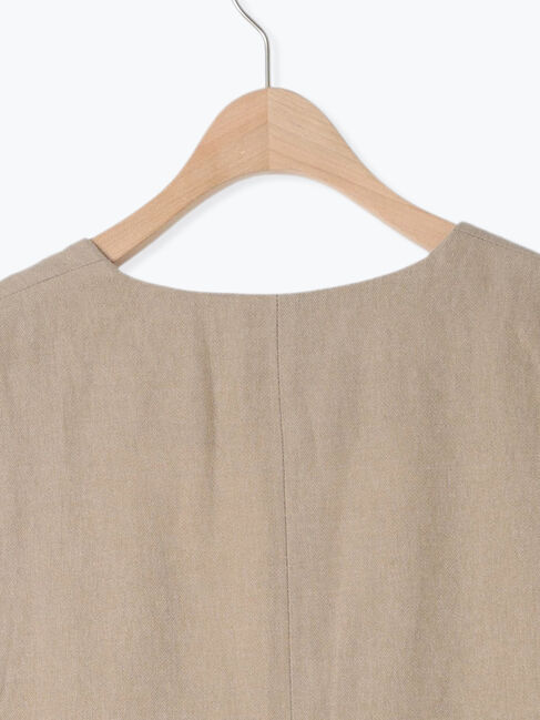 Samansa Mos2「綿麻ミドル丈ベスト」|ダウンベスト・ベスト|