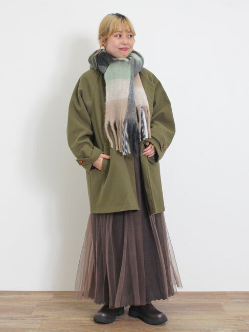 Samansa Mos2「ウーリーライクミドル丈クルーネックコート」|その他|