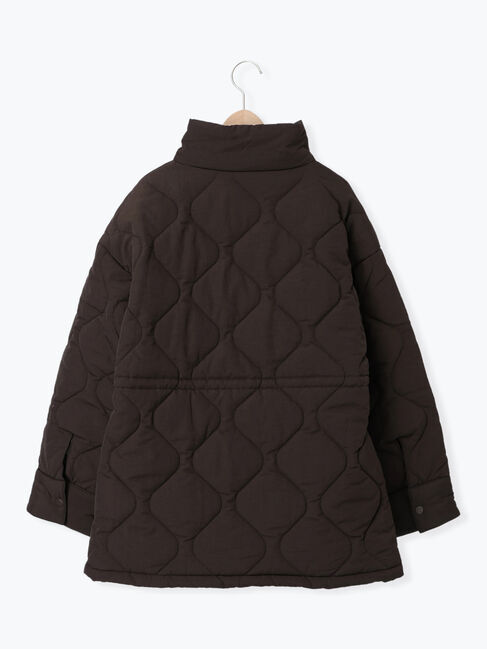 Samansa Mos2「バラクラバ付ウエストドロストキルトコート」|その他|