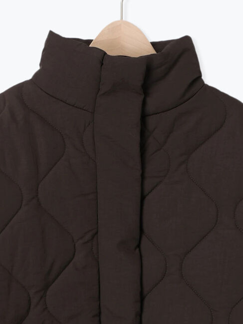 Samansa Mos2「バラクラバ付ウエストドロストキルトコート」|その他|