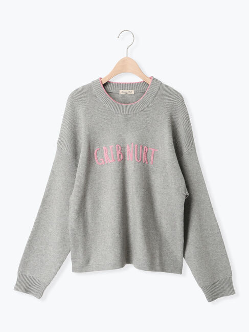 Samansa Mos2「◎レタリング配色ニット」|ニット・セーター|