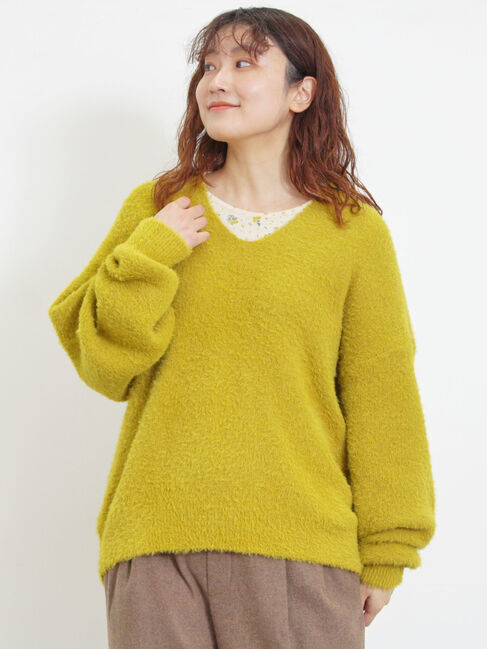 Samansa Mos2「◎シャギーキーネックニット」|ニット・セーター|