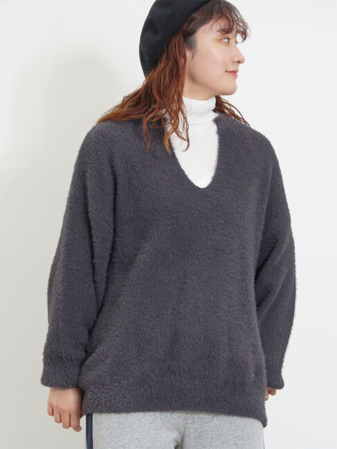 Samansa Mos2「◎シャギーキーネックニット」|ニット・セーター|