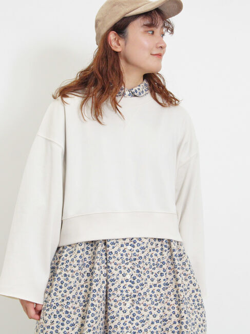 Samansa Mos2「◎ショート丈スウェット」|Tシャツ・カットソー|