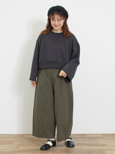 Samansa Mos2「◎ショート丈スウェット」|Tシャツ・カットソー|