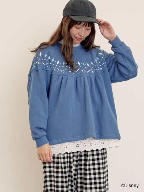 Samansa Mos2「【Disney】アナと雪の女王/柄プリントスウェット」|Tシャツ・カットソー|