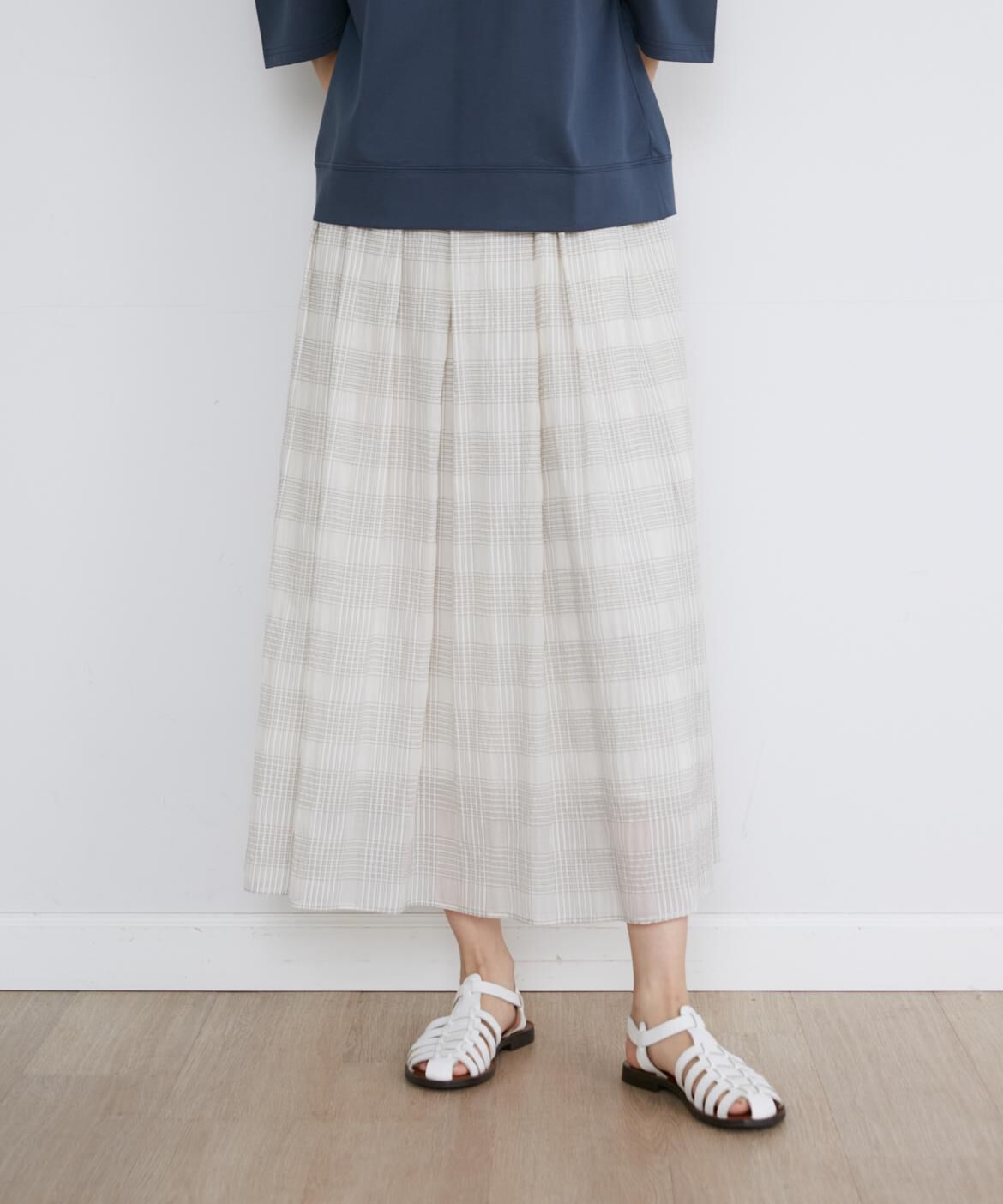 DAY by DAY it&rsquo;s international「シアーチェックランダムタックスカート」|スカート|