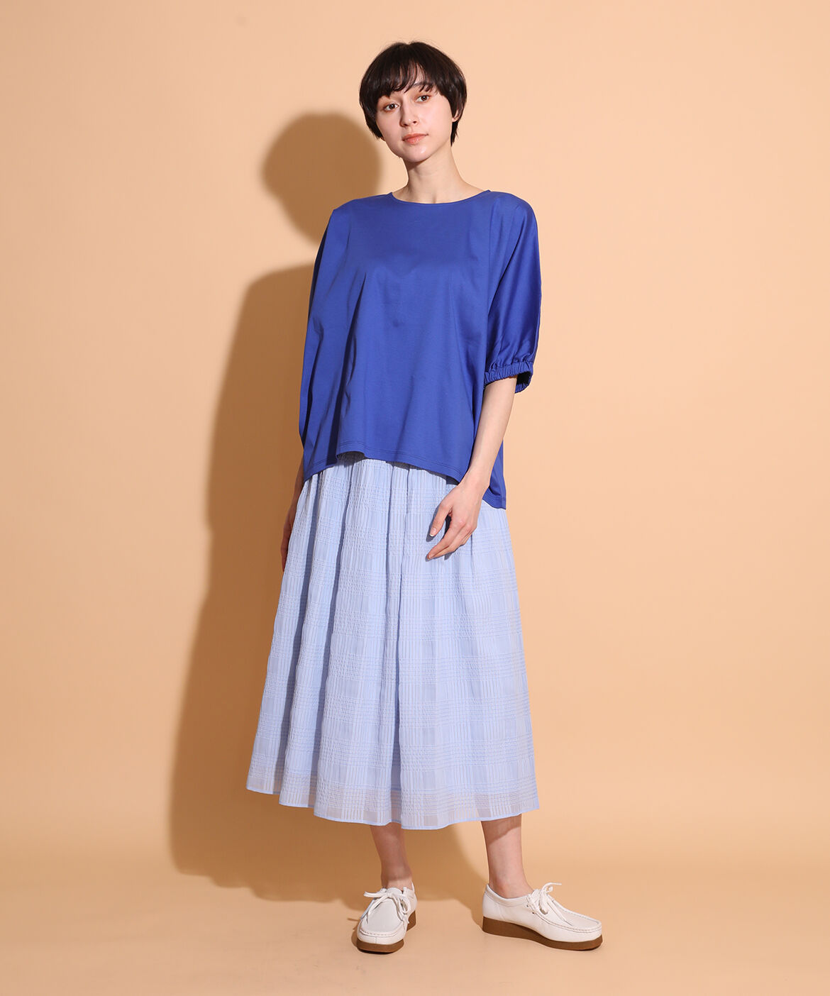 DAY by DAY it&rsquo;s international「シアーチェックランダムタックスカート」|スカート|