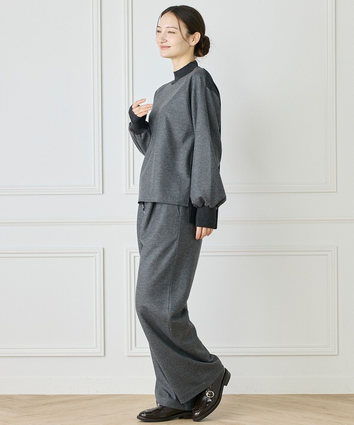 INED「圧縮スムースドッキングニットプルオーバー」|Tシャツ・カットソー|