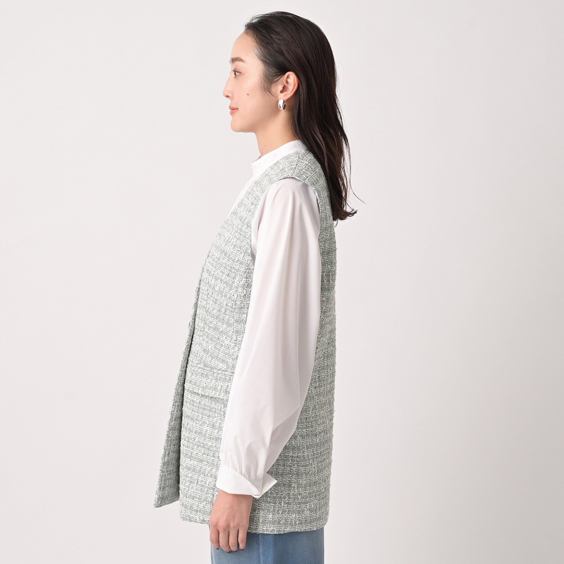 UNTITLED「ツイードカラーレスジレ」|ブルゾン・スタジャン|