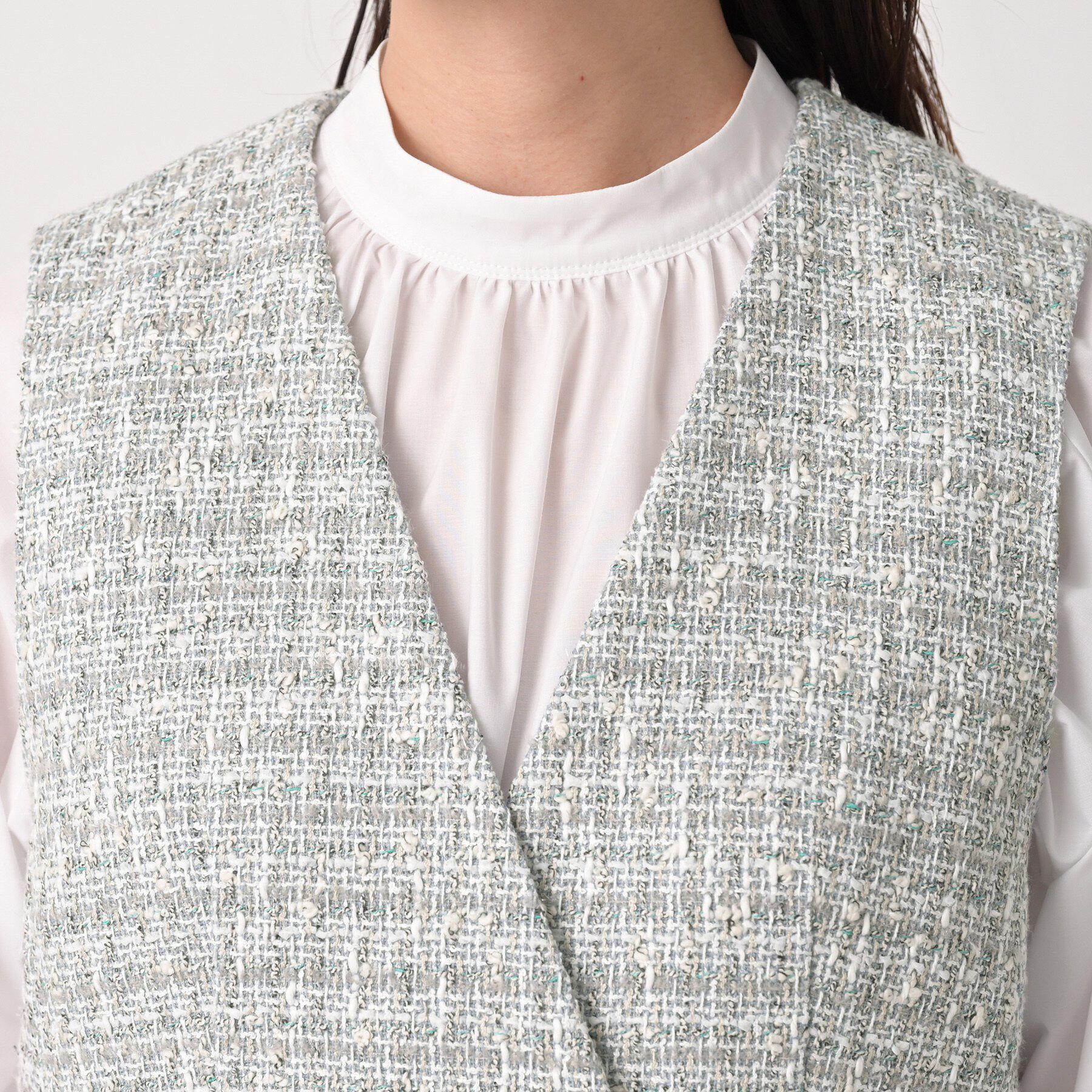 UNTITLED「ツイードカラーレスジレ」|ブルゾン・スタジャン|