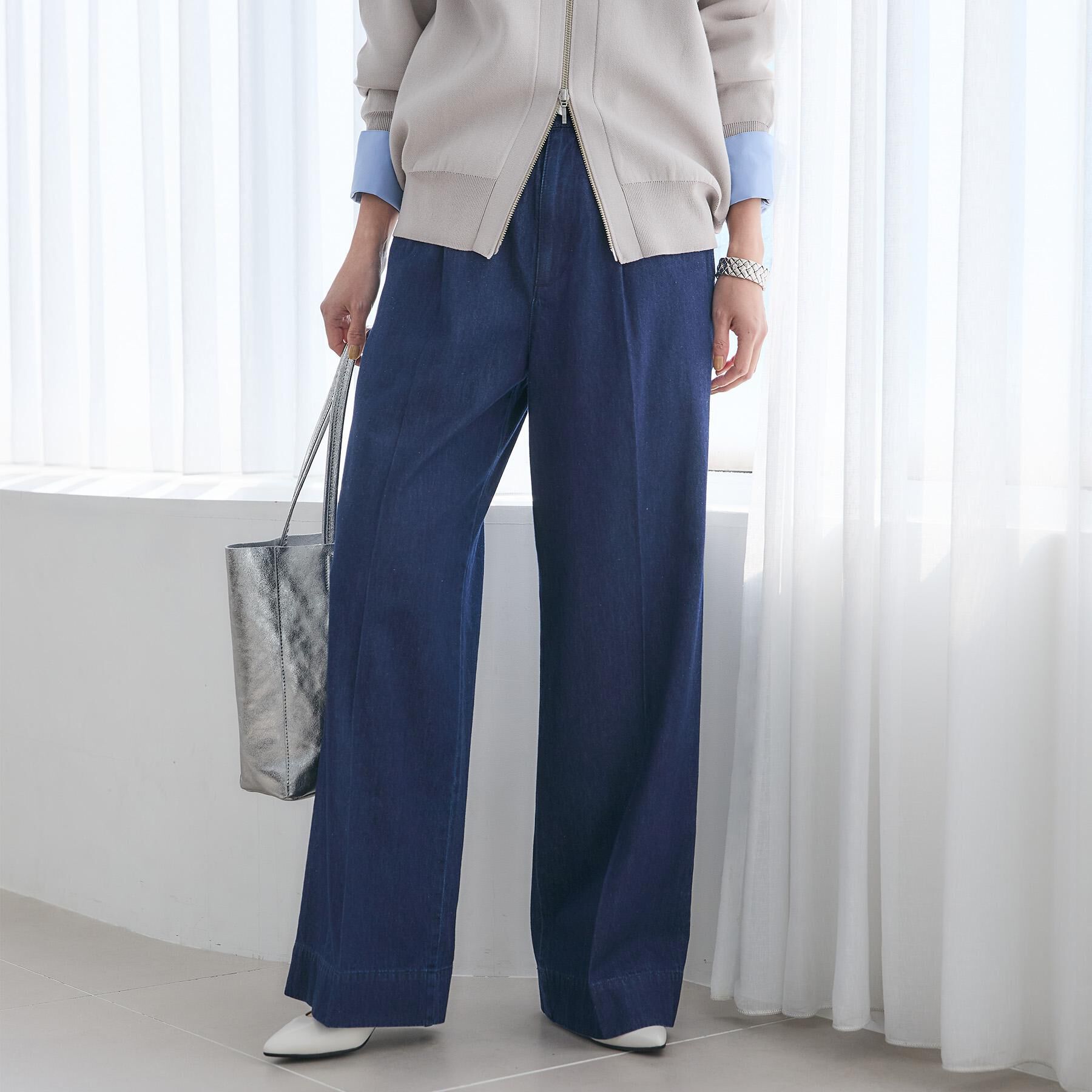 UNTITLED「ライトウェイトデニムパンツ」|デニム|ブルー(093)