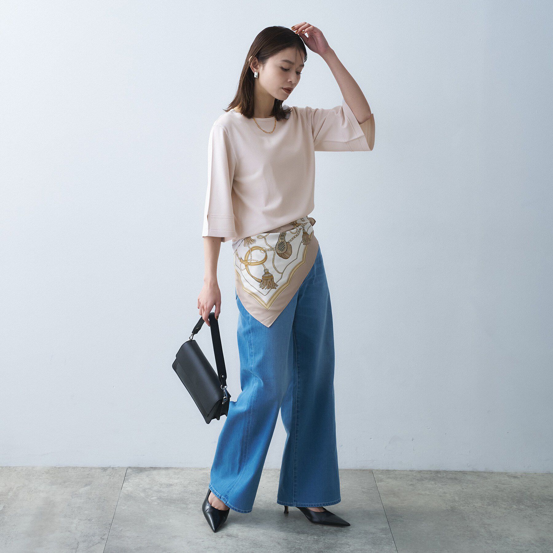 UNTITLED「袖スリットニットプルオーバー」|ニット・セーター|