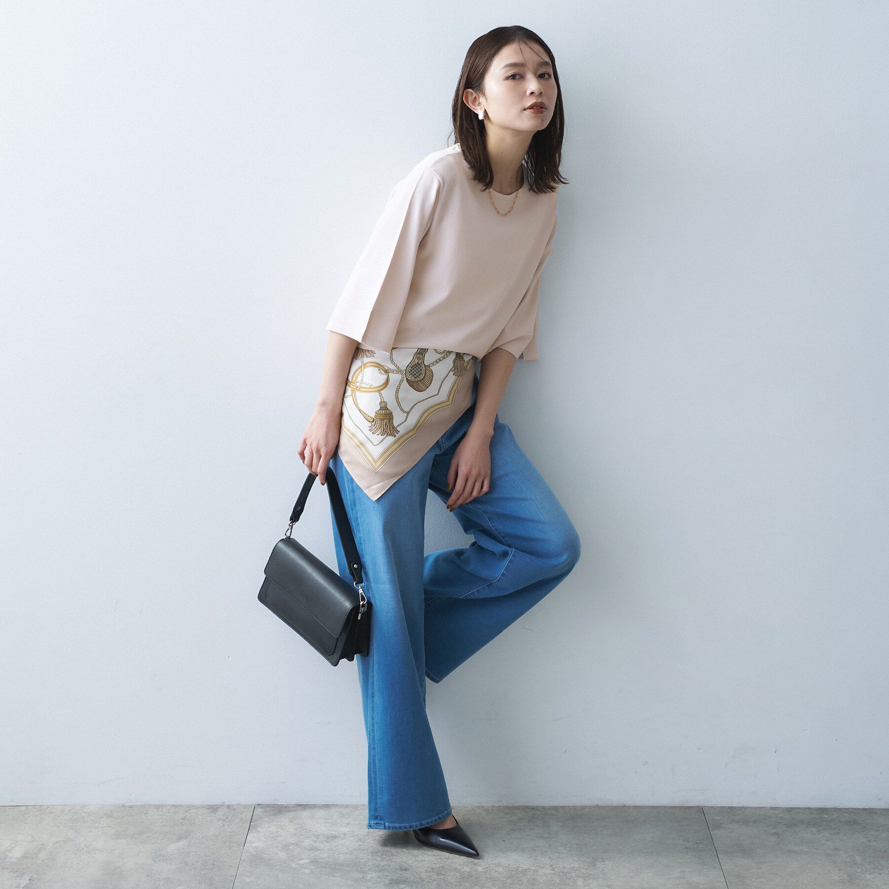 UNTITLED「袖スリットニットプルオーバー」|ニット・セーター|