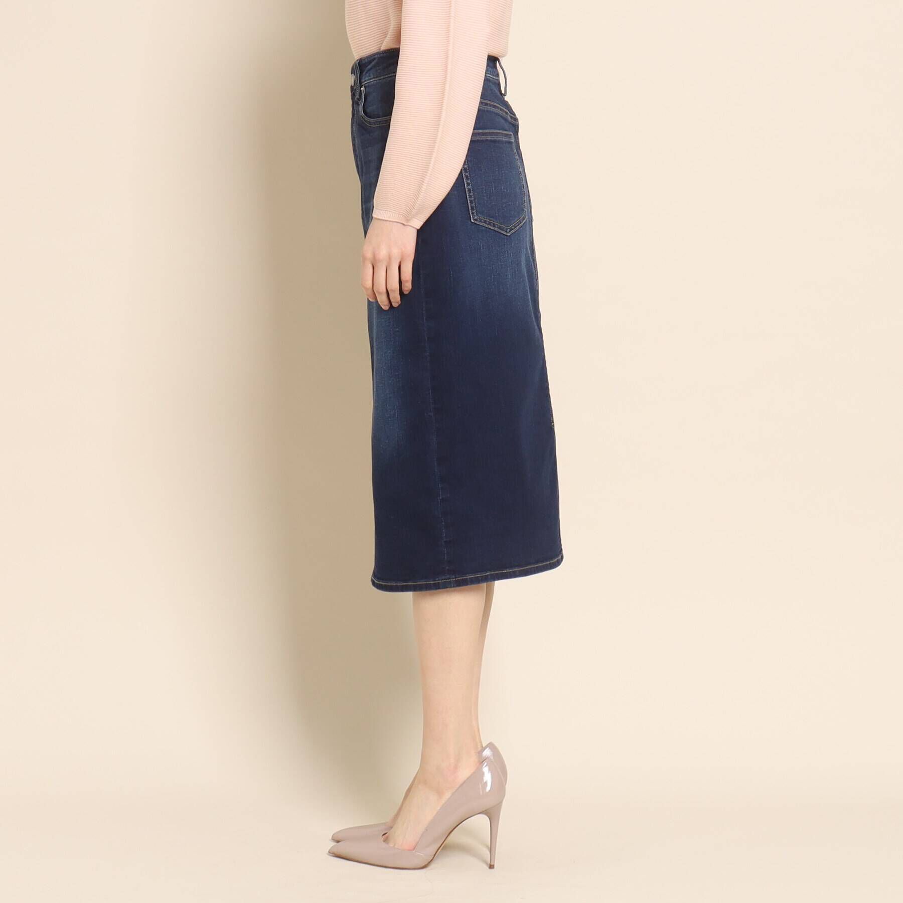 COUP DE CHANCE「【洗える】ハイウエストデニムタイトスカート」|スカート|