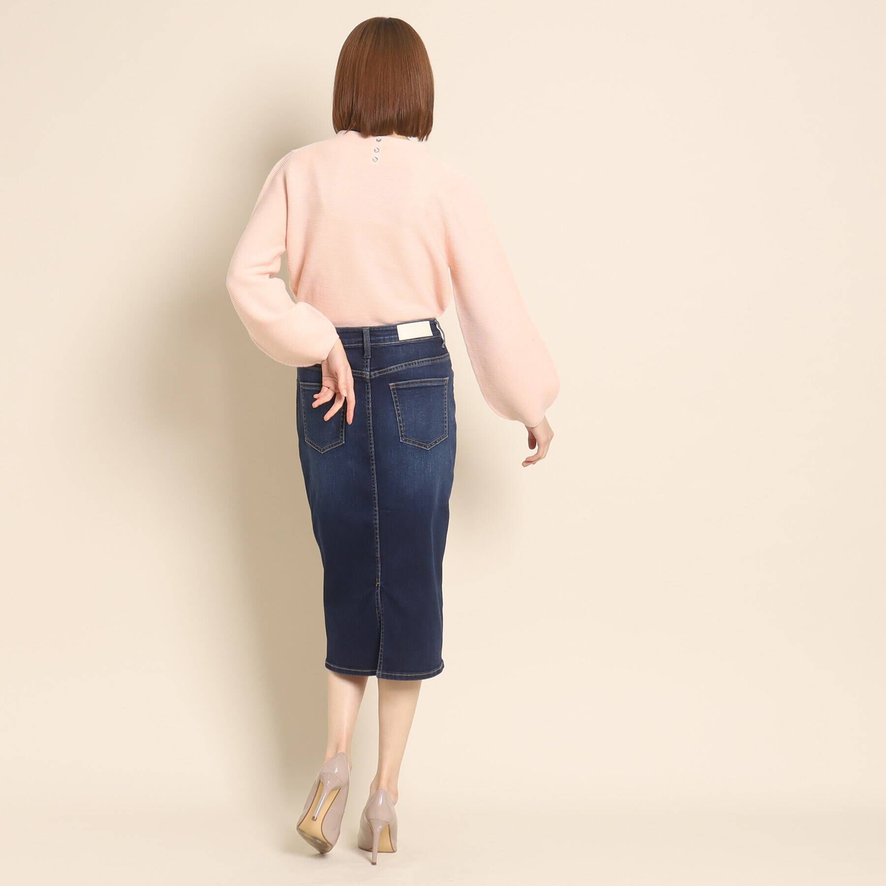 COUP DE CHANCE「【洗える】ハイウエストデニムタイトスカート」|スカート|