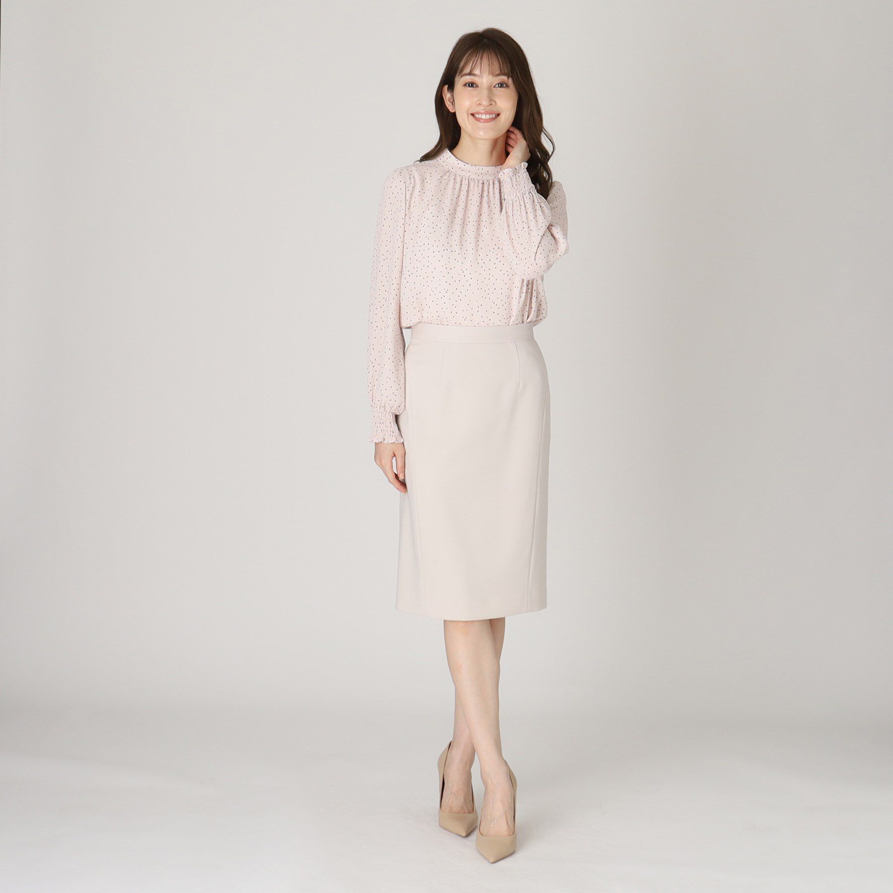 COUP DE CHANCE「【洗える／日本製】幾何柄ブラウス」|シャツ・ブラウス|