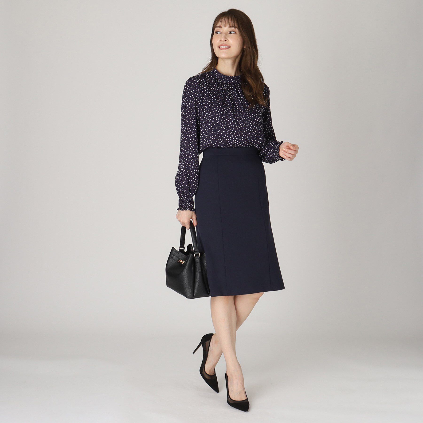 COUP DE CHANCE「【洗える／日本製】幾何柄ブラウス」|シャツ・ブラウス|