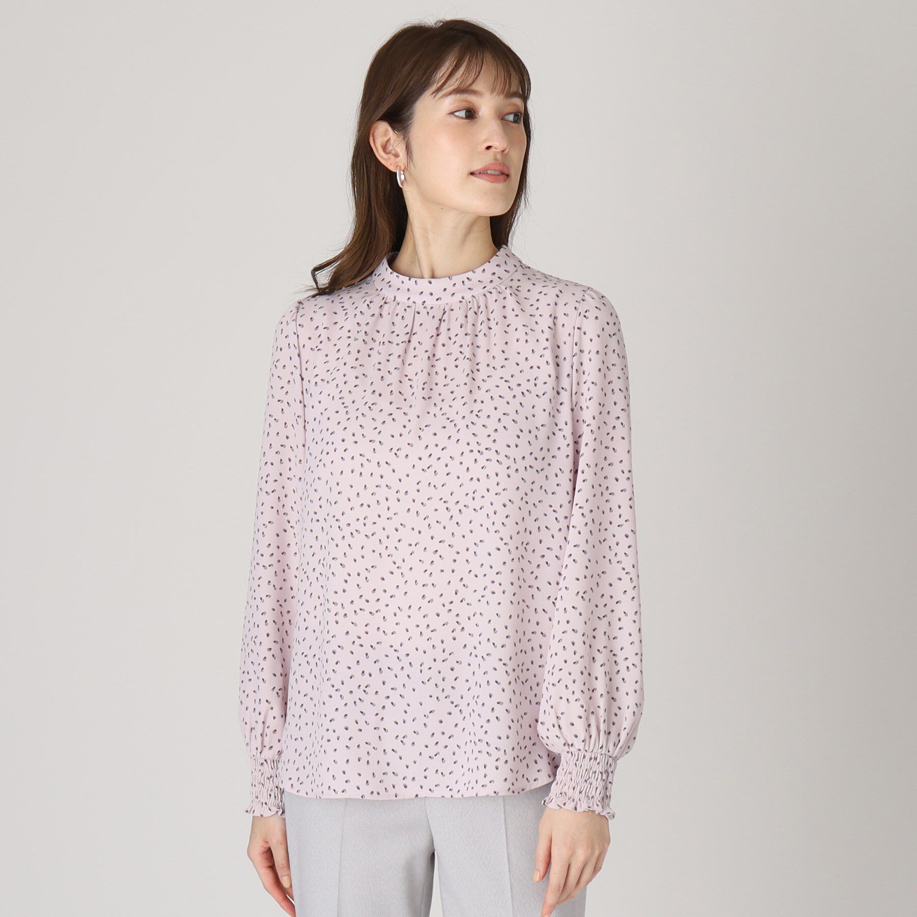 COUP DE CHANCE「【洗える／日本製】幾何柄ブラウス」|シャツ・ブラウス|