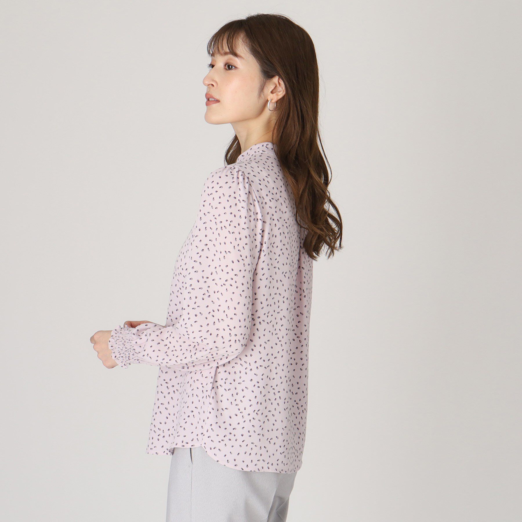 COUP DE CHANCE「【洗える／日本製】幾何柄ブラウス」|シャツ・ブラウス|