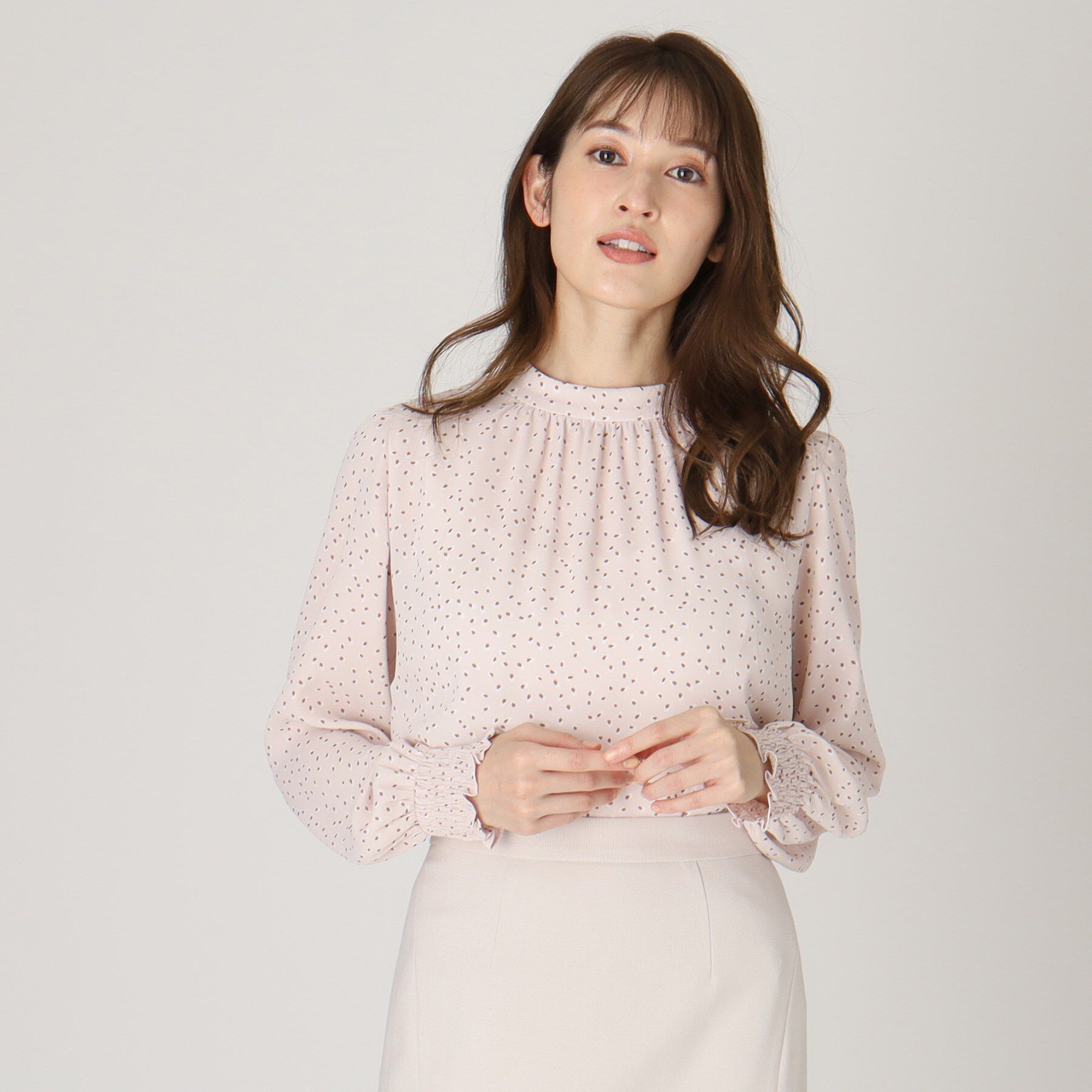 COUP DE CHANCE「【洗える／日本製】幾何柄ブラウス」|シャツ・ブラウス|