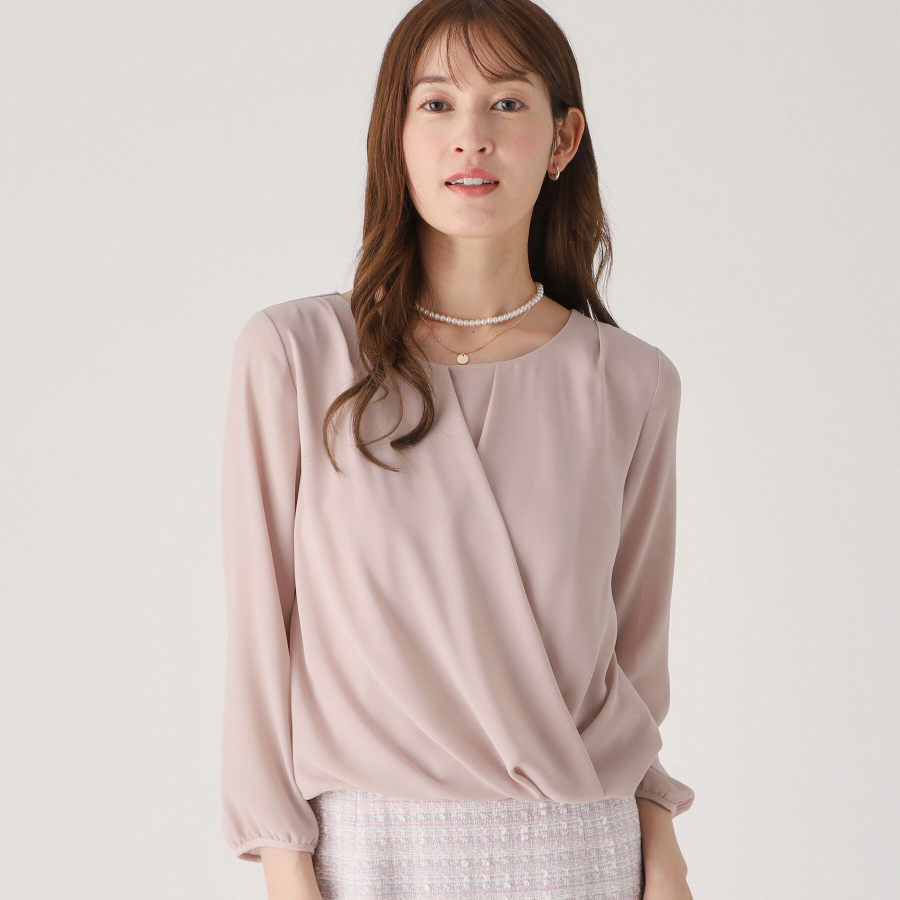 COUP DE CHANCE「【洗える／日本製／通勤】カシュクール風ブラウス」|シャツ・ブラウス|