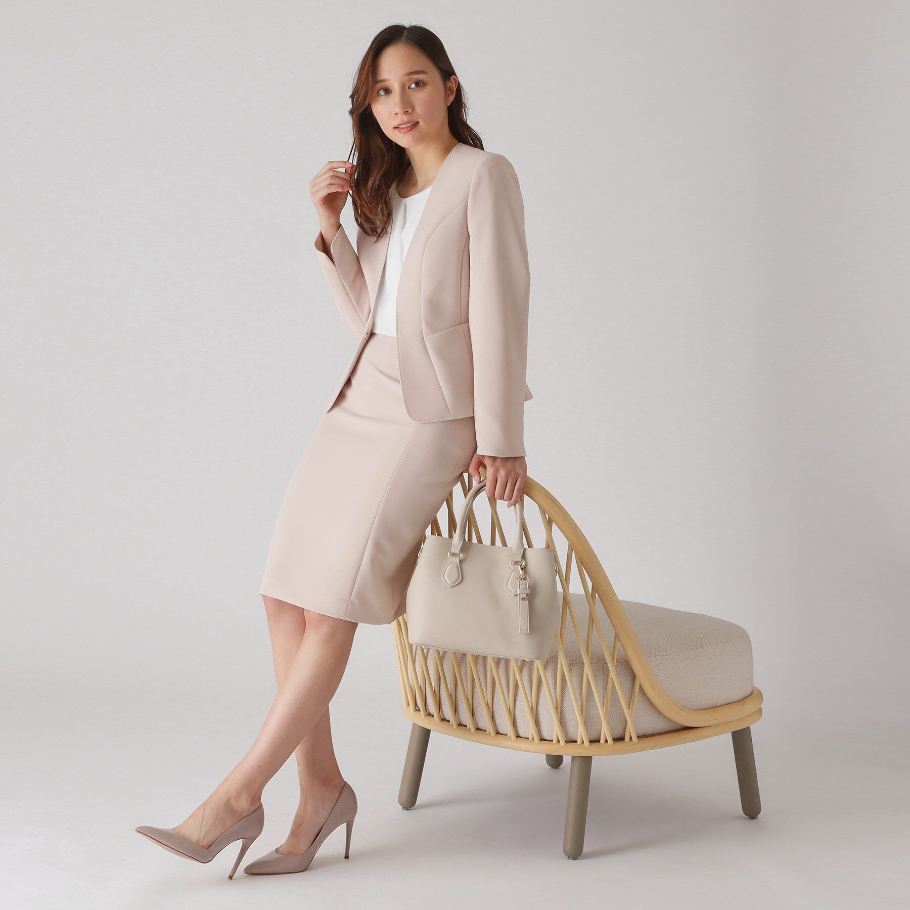 COUP DE CHANCE「【洗える／日本製】カラーレスジャケット」|ノーカラージャケット|