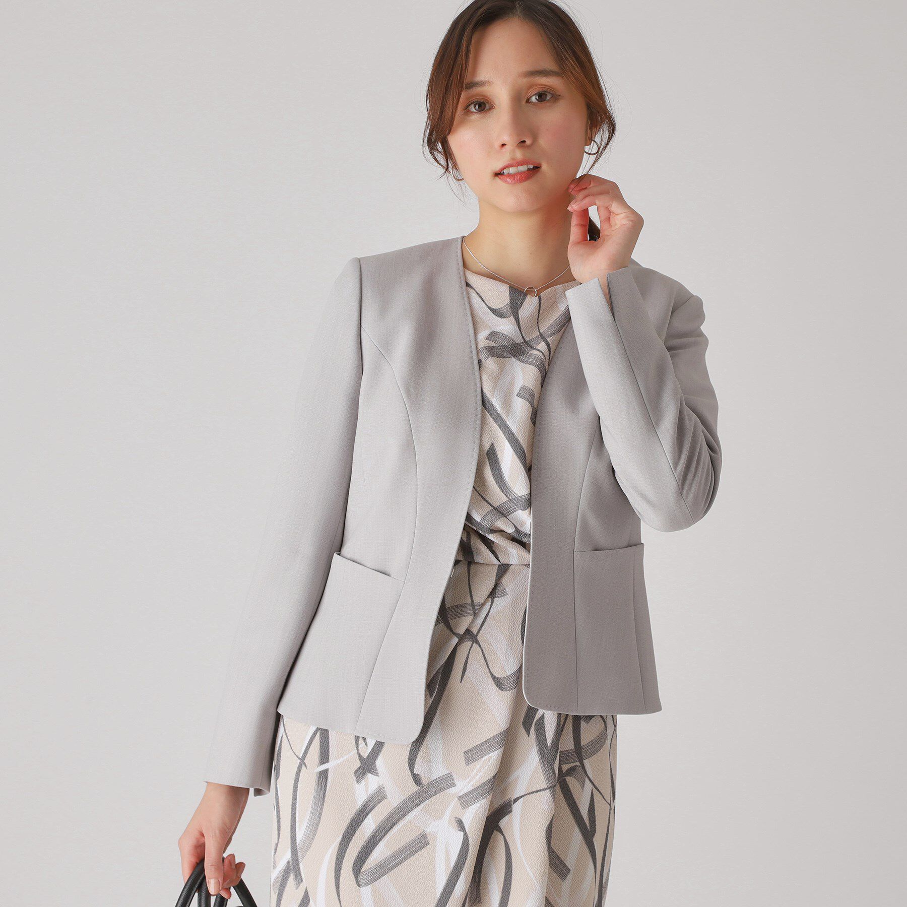 COUP DE CHANCE「【洗える／日本製】カラーレスジャケット」|ノーカラージャケット|