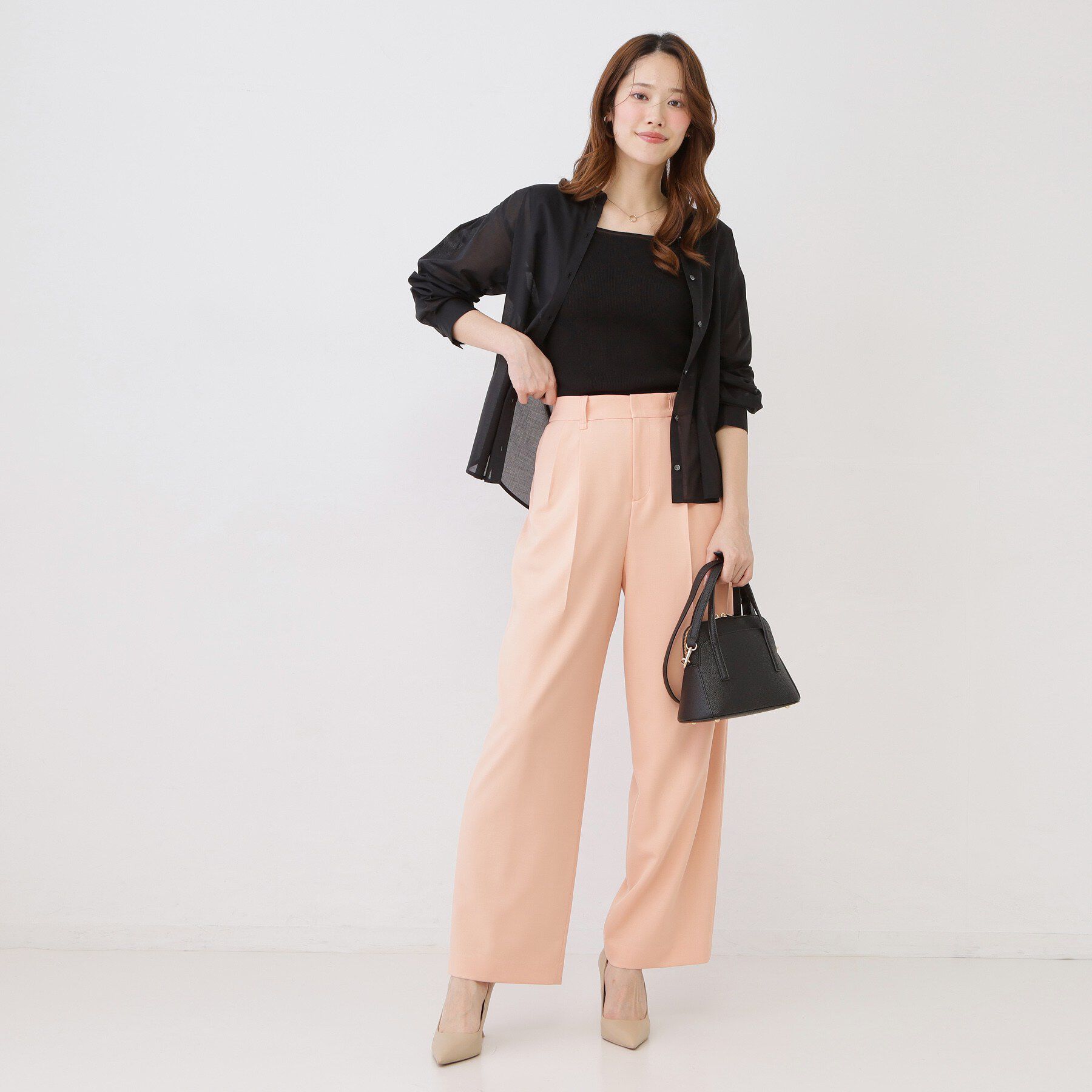 COUP DE CHANCE「【手洗い可/リブ素材 】スクエアネックノースリーブトップス」|ニット・セーター|