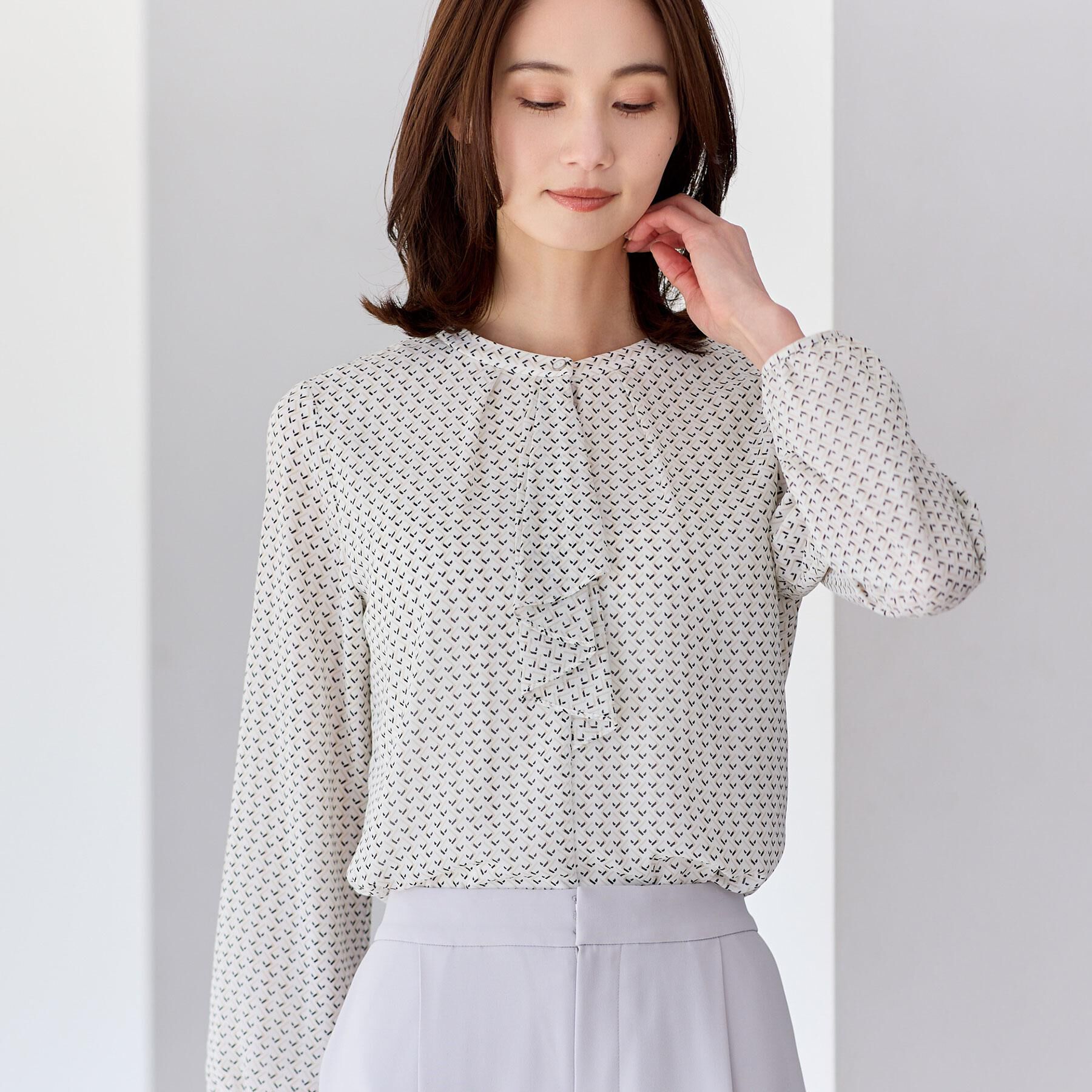 Reflect「フロントフリルシフォンブラウス」|シャツ・ブラウス|