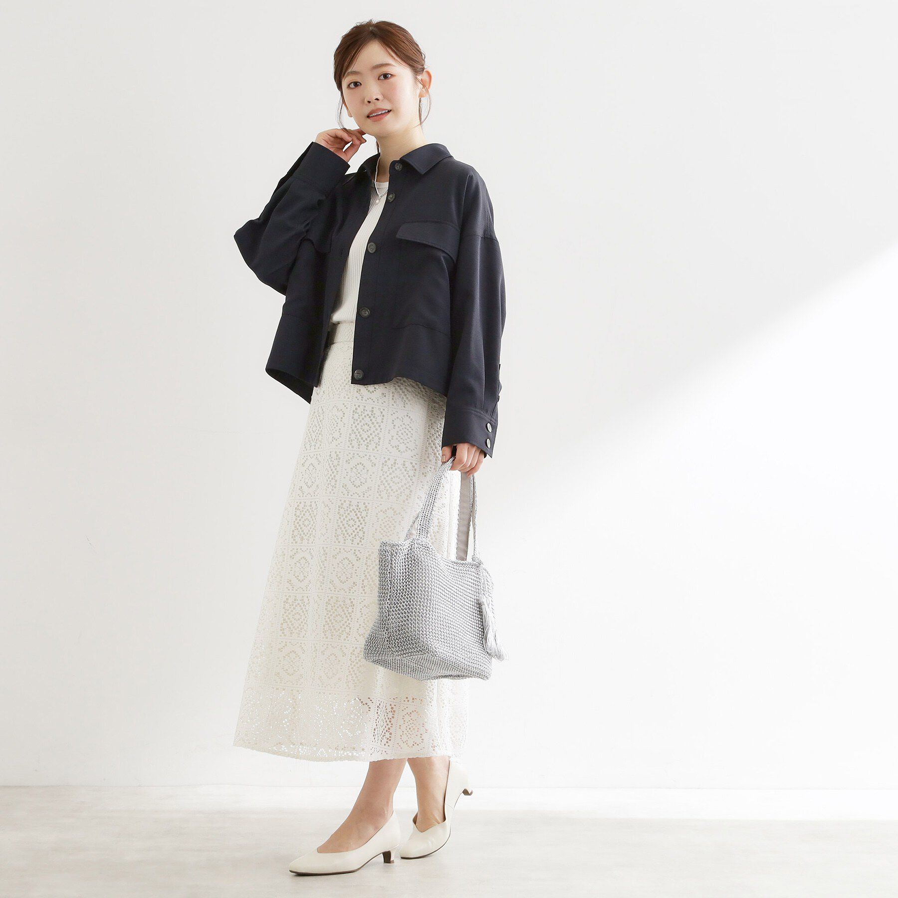 Reflect「リネンライクシャツブルゾン」|ブルゾン・スタジャン|